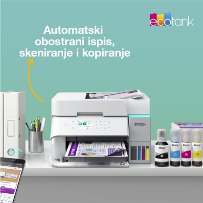 Multifunkcijski printer EPSON EcoTank L6376, printer/scanner/copy, 4800 x 1200, USB, LAN, WiFi, bijeli