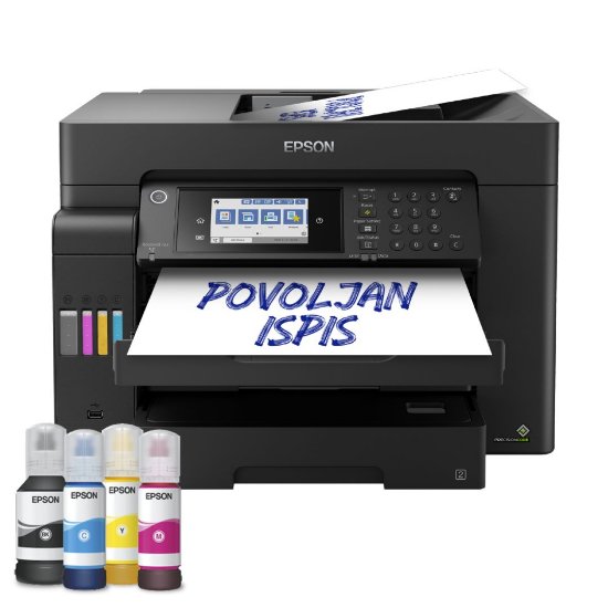 Multifunkcijski printer EPSON EcoTank L15150, printer/scanner/copy/fax, A3, 4800 dpi, USB, LAN, WiFi, crni