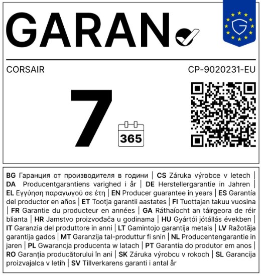 Napajanje 750W, CORSAIR RM750 CP-9020231-EU, ATX v2.4, 140mm vent., 80+ Gold, modularno, bijelo