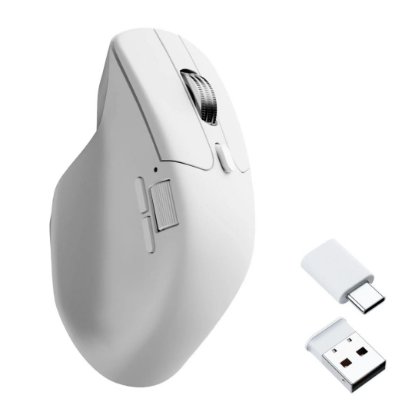 Miš KEYCHRON M6, 12000 DPI, optički, bežični, bijeli