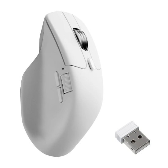 Miš KEYCHRON M6, 12000 DPI, optički, bežični, bijeli