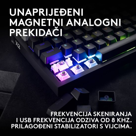 Tipkovnica LOGITECH PRO X2 Rapid, mehanička, crna