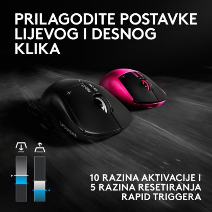 Miš LOGITECH PRO X3 Superstrike, Gaming, optički, 48000dpi, USB, crni