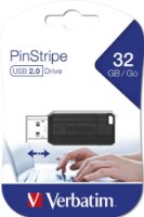 Memorija USB FLASH DRIVE 32 GB, VERBATIM, PinStripe, crni