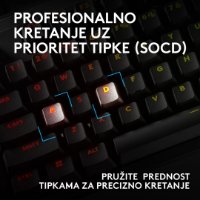 Tipkovnica LOGITECH PRO X2 Rapid, mehanička, crna