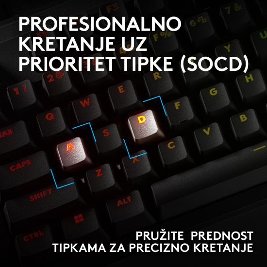 Tipkovnica LOGITECH PRO X2 Rapid, mehanička, crna