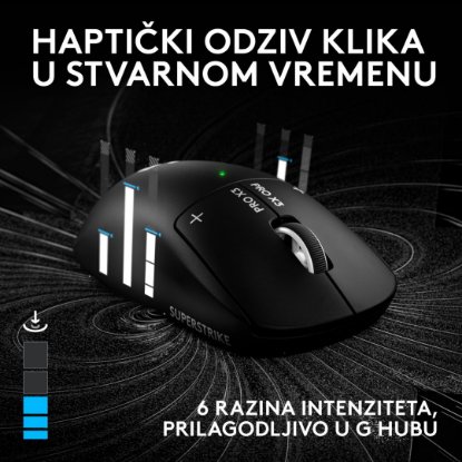 Miš LOGITECH PRO X3 Superstrike, Gaming, optički, 48000dpi, USB, crni