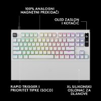 Tipkovnica LOGITECH PRO X2 Rapid, mehanička, bijela