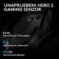 Miš LOGITECH PRO X3 Superstrike, Gaming, optički, 48000dpi, USB, crni