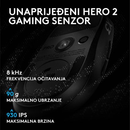 Miš LOGITECH PRO X3 Superstrike, Gaming, optički, 48000dpi, USB, crni