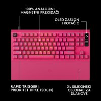 Tipkovnica LOGITECH PRO X2 Rapid, mehanička, roza