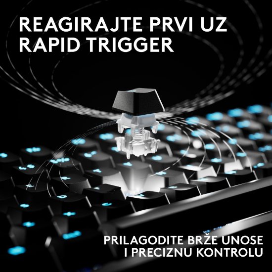 Tipkovnica LOGITECH PRO X2 Rapid, mehanička, crna