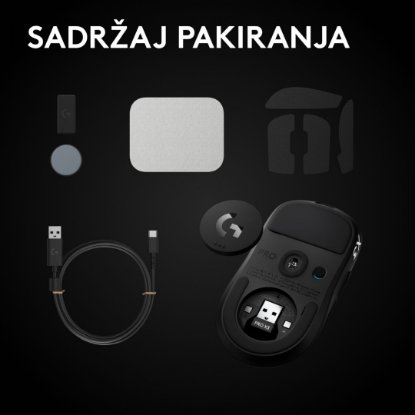 Miš LOGITECH PRO X3 Superstrike, Gaming, optički, 48000dpi, USB, crni