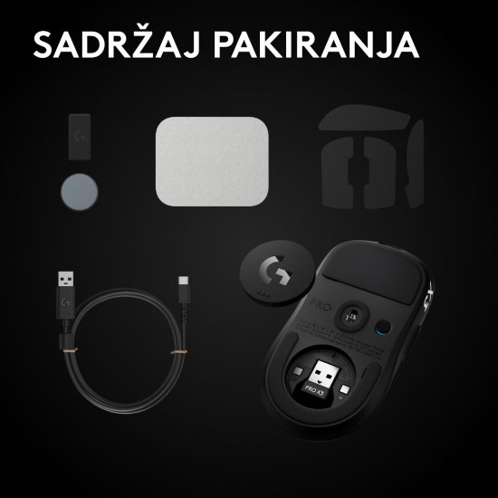 Miš LOGITECH PRO X3 Superstrike, Gaming, optički, 48000dpi, USB, crni