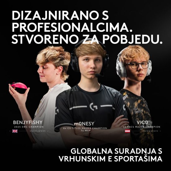 Miš LOGITECH PRO X3 Superstrike, Gaming, optički, 48000dpi, USB, magenta