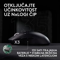 Miš LOGITECH PRO X3 Superstrike, Gaming, optički, 48000dpi, USB, crni