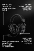 Slušalice LOGITECH G PRO X3 LIGHTSPEED, crne