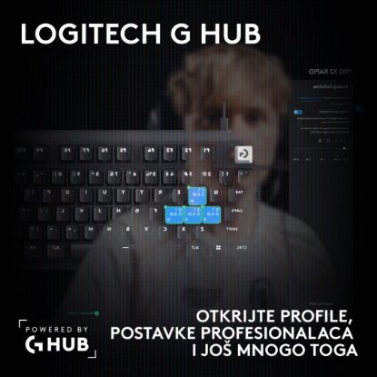 Tipkovnica LOGITECH PRO X2 Rapid, mehanička, crna