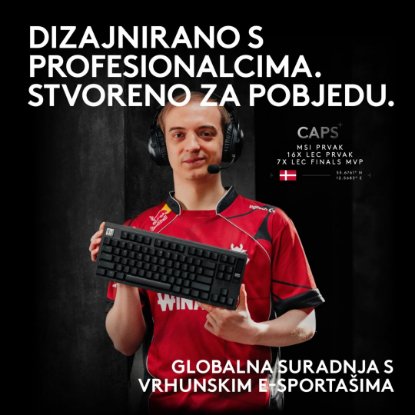 Tipkovnica LOGITECH PRO X2 Rapid, mehanička, roza