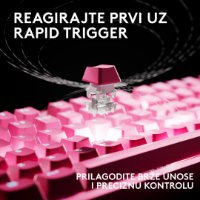 Tipkovnica LOGITECH PRO X2 Rapid, mehanička, roza