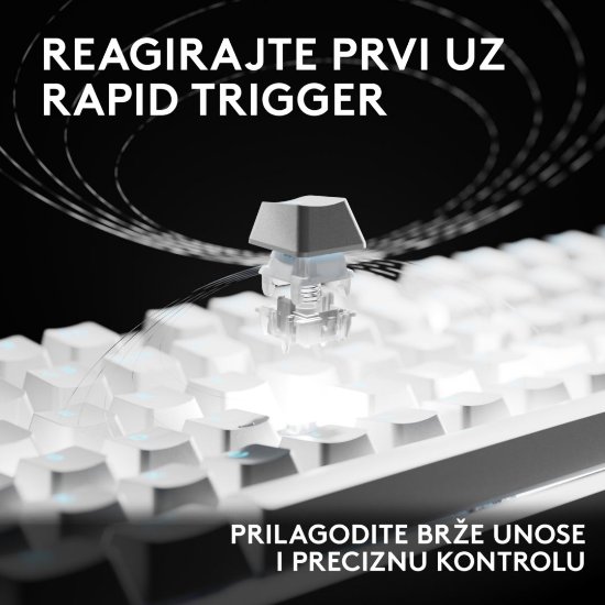 Tipkovnica LOGITECH PRO X2 Rapid, mehanička, bijela