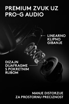 Slušalice LOGITECH G PRO X3 LIGHTSPEED, crne