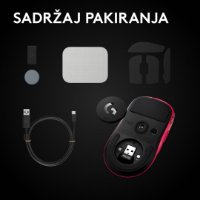 Miš LOGITECH PRO X3 Superstrike, Gaming, optički, 48000dpi, USB, magenta