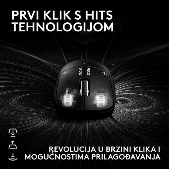 Miš LOGITECH PRO X3 Superstrike, Gaming, optički, 48000dpi, USB, crni