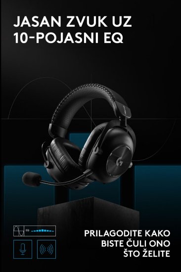 Slušalice LOGITECH G PRO X3 LIGHTSPEED, crne