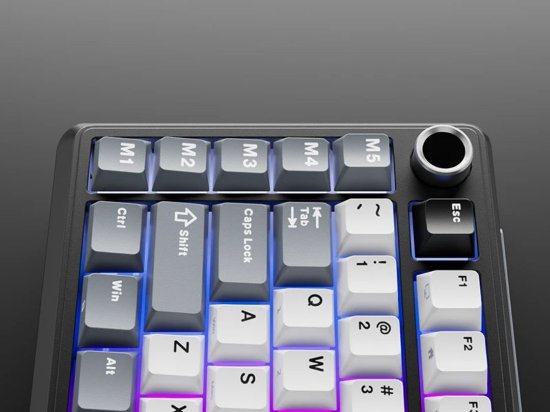 Tipkovnica ROYAL KLUDGE L75, mehanička, Cream switch, bežična, US layout, Knight Black
