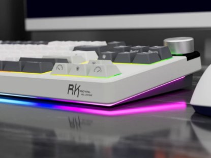 Tipkovnica ROYAL KLUDGE S85, mehanička, Cloud switch, bežična, US layout, bijelo-crna