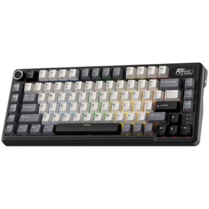 Tipkovnica ROYAL KLUDGE L75, mehanička, Cream switch, bežična, US layout, Knight Black