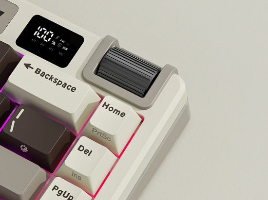 Tipkovnica ROYAL KLUDGE RK-M70, mehanička, Cream linear switch, bežična, US layout, smeđa