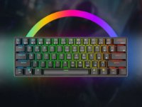 Tipkovnica ROYAL KLUDGE RK-61, mehanička, Brown switch, bežična, US layout, crna