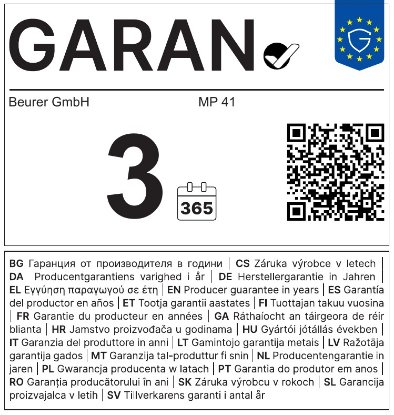 Komplet za manikuru/pedikuru BEURER MP 41, 7 nastavaka, bijeli