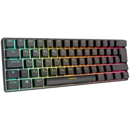 Tipkovnica ROYAL KLUDGE RK-61, mehanička, Brown switch, bežična, US layout, crna