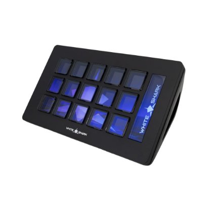 STREAM DECK WHITE SHARK QILAUT WSD-100 – 15 PROGRAMABILNIH LCD TIPKI ZA STREAMING I PRODUKTIVNOSTWhite Shark Qilaut WSD-100 praktičan je upravljački uređaj namijenjen streamerima, kreatorima digitaln