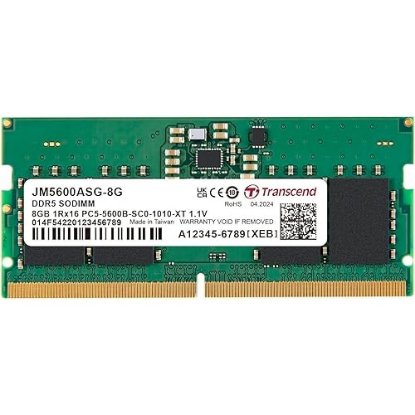 Memorija SO-DIMM PC-44800, 16GB, TRANSCEND JetRam, JM5600ASE-16G, DDR5 5600 MHz