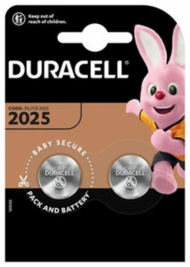 Baterija DURACELL Lithium, DL/CR 2025, 2 komada