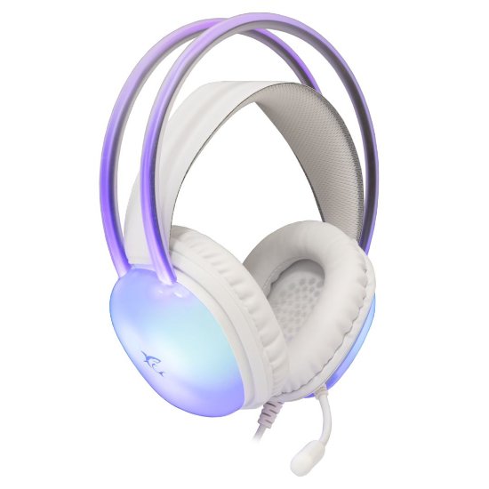 Slušalice WHITE SHARK Peacock-2 GH-2444, Gaming, stereo 2.0, 3,5 mm, RGB, mikrofon, bijele