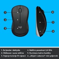 Tipkovnica + miš LOGITECH MK540 Advanced Combo, bežična, crna, Unifying receiver USB