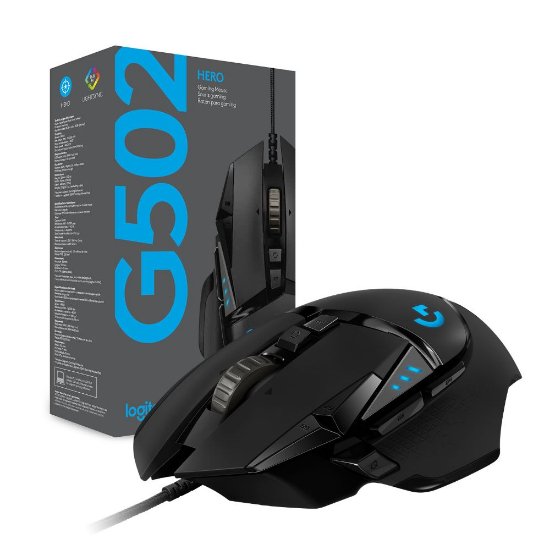 Miš LOGITECH Gaming G502 Hero RGB, optički, 25600dpi, crni, USB