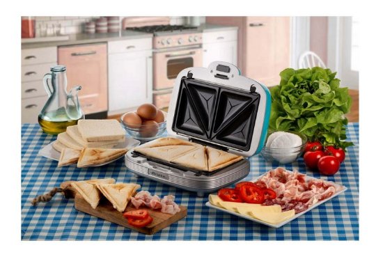 Aparat za sendviče, muffine i krafne ARIETE 1972, 700 W, 3u1, plavi