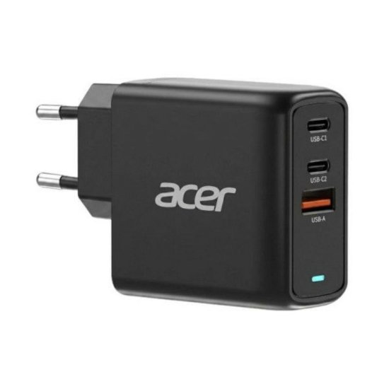 Kućni punjač ACER GaN, 67W, 2xUSB-C + USB-A, crni