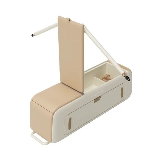 Klupa za vježbanje KINGSMITH Pilates Bench B2, 150 kg, podesivi naslon, otpor 20–40 kg, sklopljiva, bež