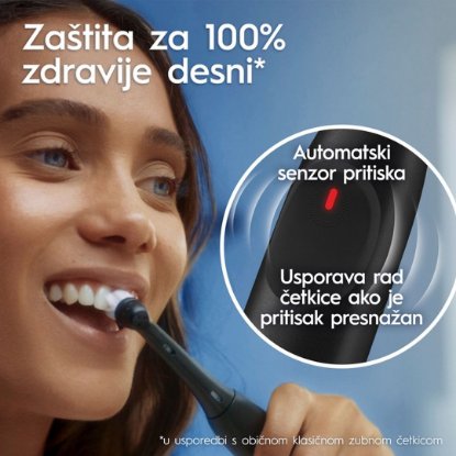 Električna četkica za zube ORAL-B iO2, crna, torbica