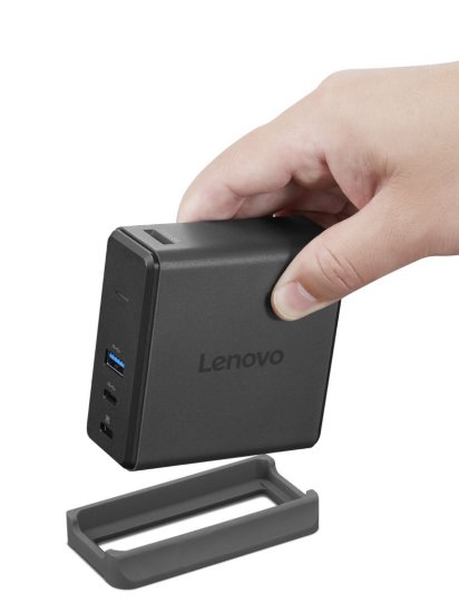 Docking station LENOVO X9 Charging GaN Dock, USB-C na USB-A 3.2, 2x USB-C, HDMI 2.1, microSD Card Reader, 60W PD