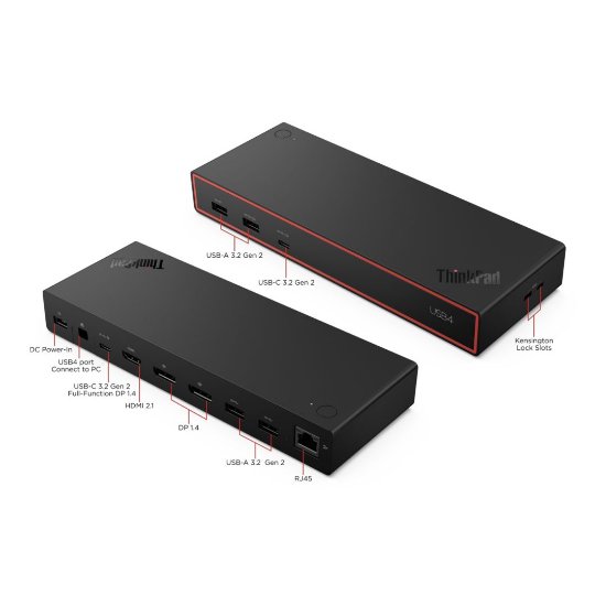 Docking station LENOVO ThinkPad USB4 Dock 5000, USB4 na 4x USB-A 3.2, 2x USB-C 3.2, HDMI 2.1, 2x DisplayPort 1.4, G-LAN