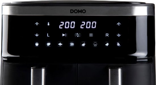 Friteza na vrući zrak DOMO DO537FR, 2850 W, DOUBLE ZONE 2 x 4 l, crna