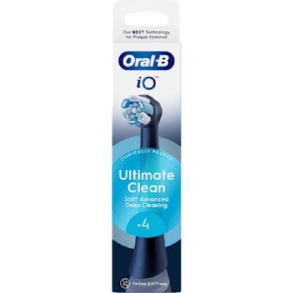 Zamjenske glave četkice za zube ORAL-B iO, Ultimate Clean Black, 4 kom